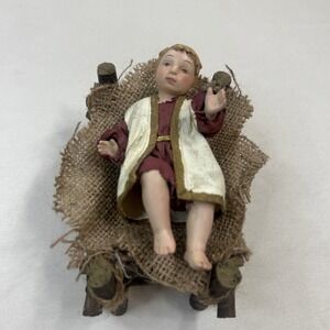Grandeur Noel 2002 FABRIC MACHE Nativity Set Baby Jesus Replacement Piece